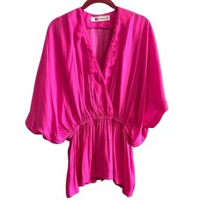 The Impeccable Pig Fuchsia Kimono Blouse Size Medium